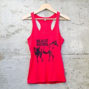 Unicorn Beast Mode Red Tank Top